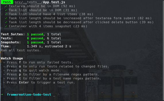 App test suite